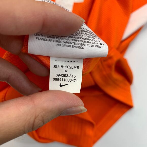 Nike Michigan Tigers Soccer Jersey Mens M Medium Orange Dri Fit Lightweight Tee - Picture 9 of 11